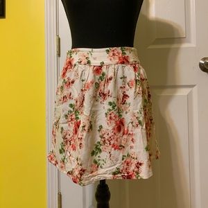Above the knee floral skirt